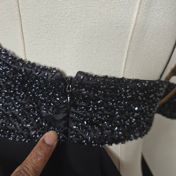 Laundry Shelli Segal Y2K Beaded Babydoll Whimsigoth Fairy Asymmetric Dress 10 - Picture 6 of 12